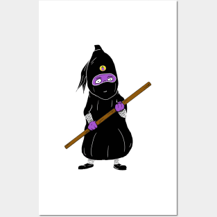 Nightshade Eggplant Vegetable Ninja Clan Posters and Art